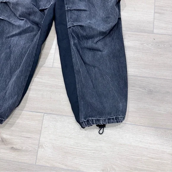 ALEXANDER WANG pack mix hybrid high waisted cargo jeans black size 25 - Picture 6 of 12